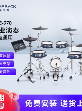 hampback座头鲸ACE970/750专业表演电子鼓架子鼓儿童初学电鼓