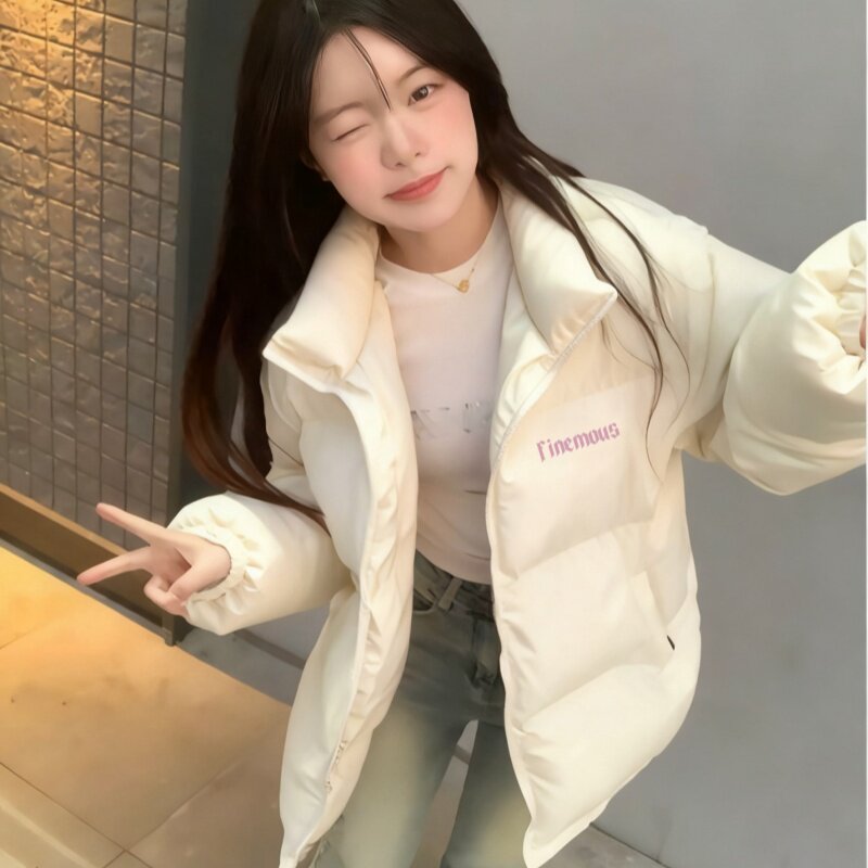 韩系立领学生棉服女2026新款爆款冬季加厚保暖小个子宽松棉衣外套