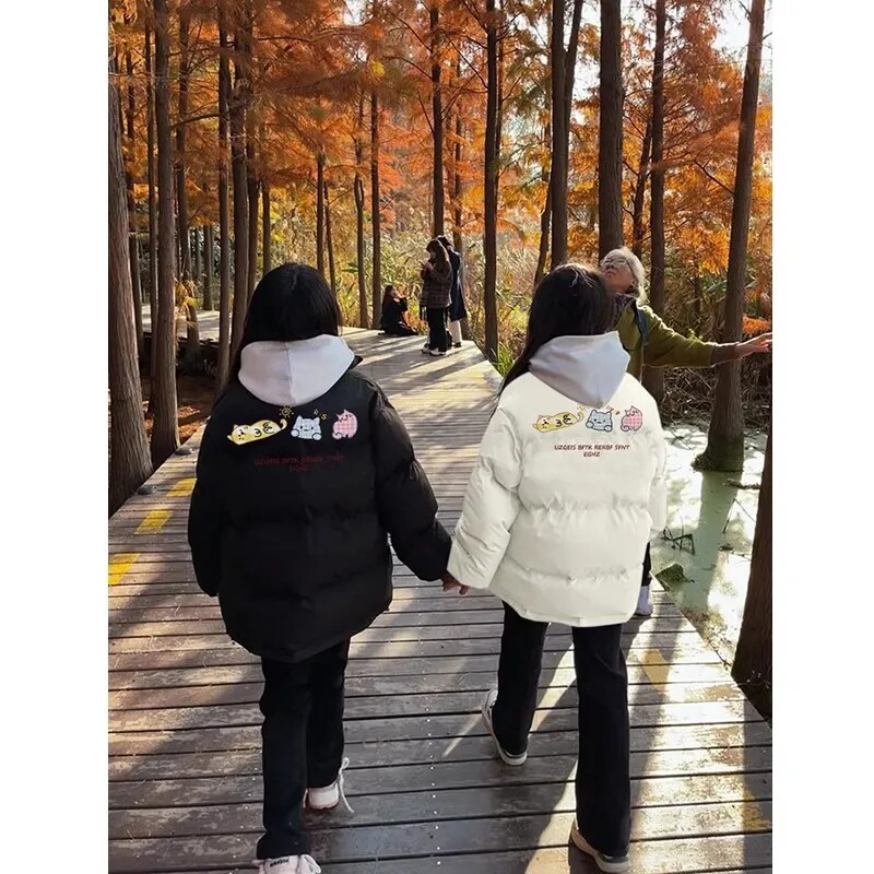 美式棉服女2026新款春秋女生棉袄冬天外套加厚小个子夹棉保暖棉衣