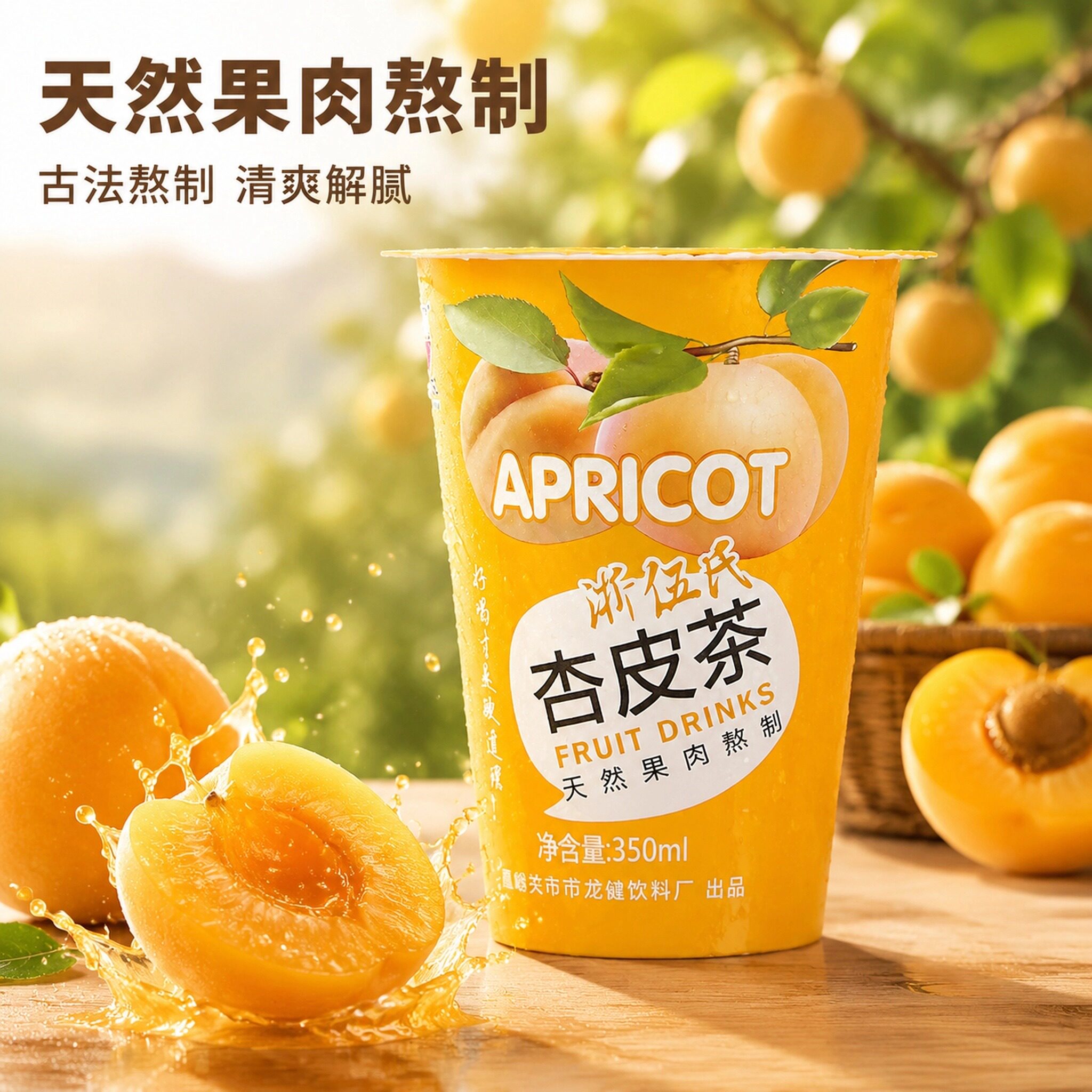 浙伍氏甘肃特产0脂杏皮茶杯装