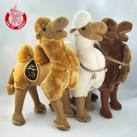 敦煌工艺品骆驼摆件敦煌旅游纪念品软质毛绒玩具站姿30号骆驼包邮