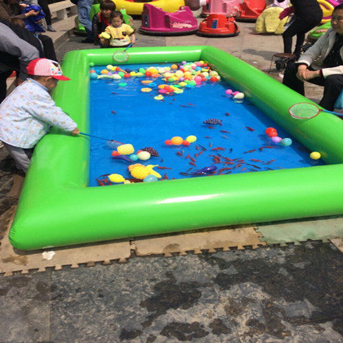 儿童钓鱼池商城游园充气捞鱼池玩具池广场摆摊套装户外小型包邮