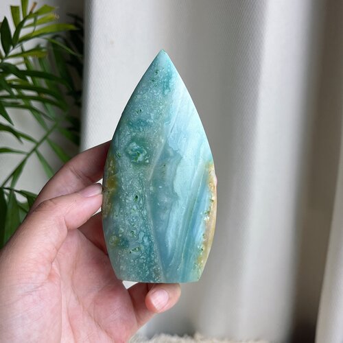 42亚y马逊天空蓝火苗摆件110*56*23mm212g