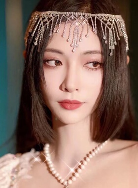 结婚造型发饰品流苏额头链眉心坠