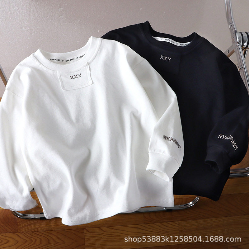 宝宝儿童春秋韩版纯棉T恤长袖刺绣洋气打底中大男童女童,童装/婴儿装/亲子装,T恤,淘宝优惠券,粉丝福利购,淘宝优惠卷