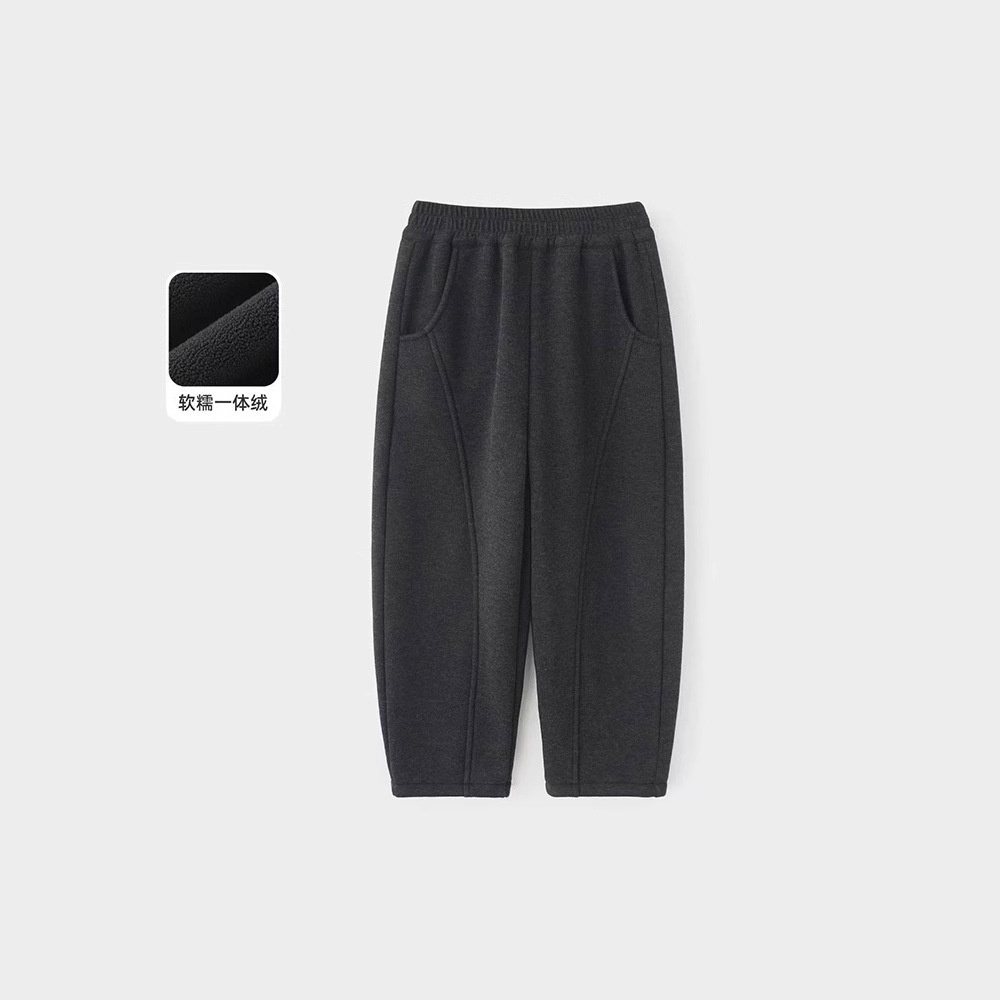 儿童裤子2025冬季新款加绒加厚卫裤男女宝宽松保暖休闲裤童装