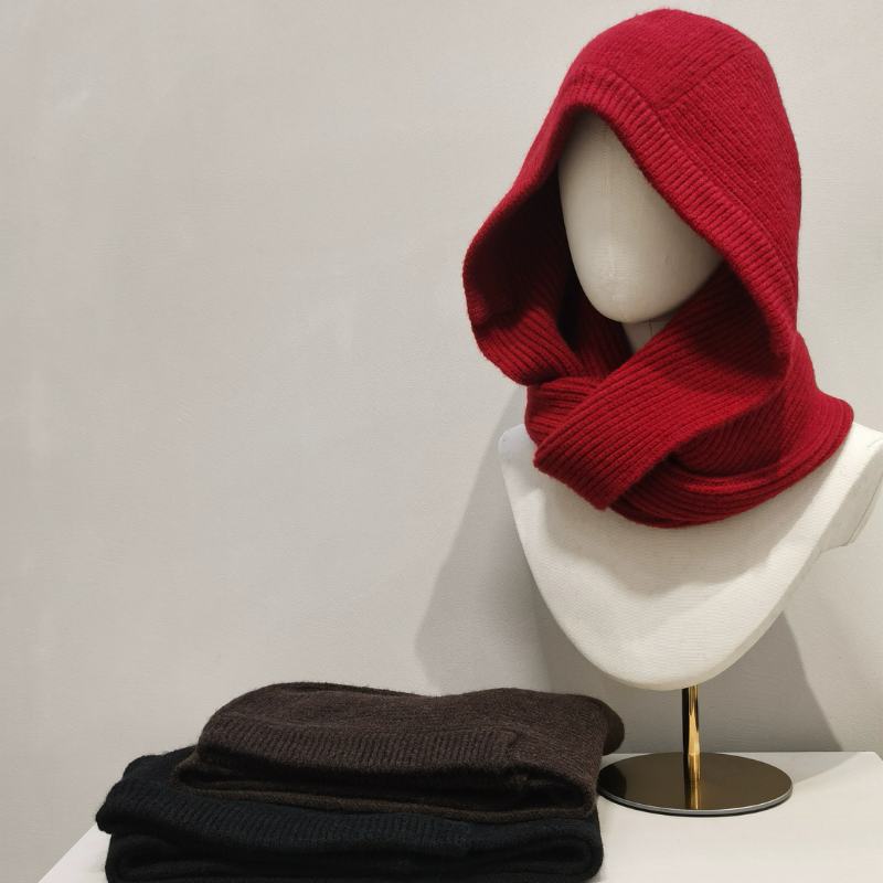 2025新款复古毛线帽女秋冬季商场同款显脸小针织帽画家帽包头帽