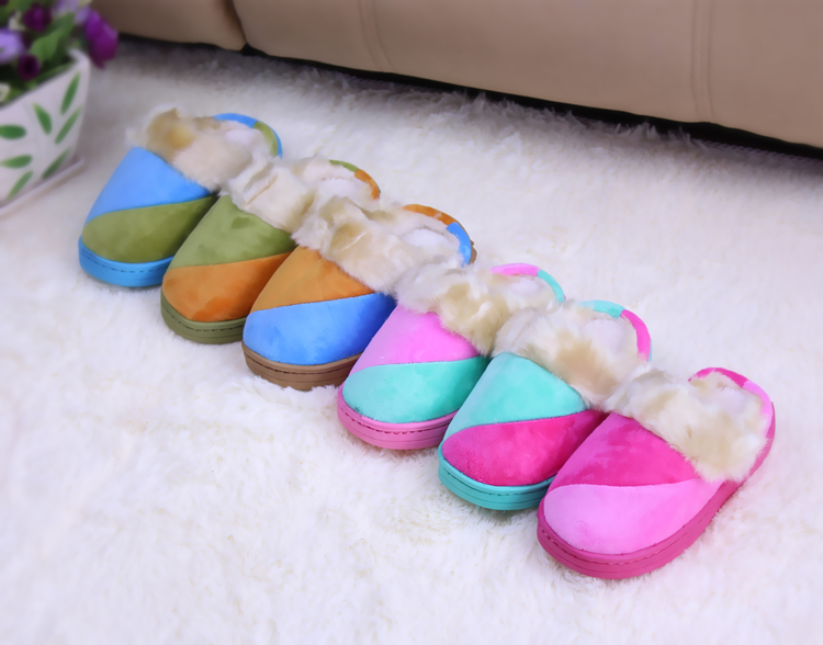 Chaussons enfants en suède pour hiver - semelle caoutchouc - Ref 1018202 Image 4