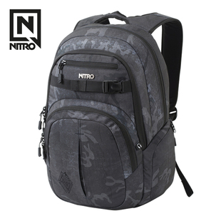 NITRO旅行双肩包大容量背包学生电脑书包男包户外背包快取电脑层