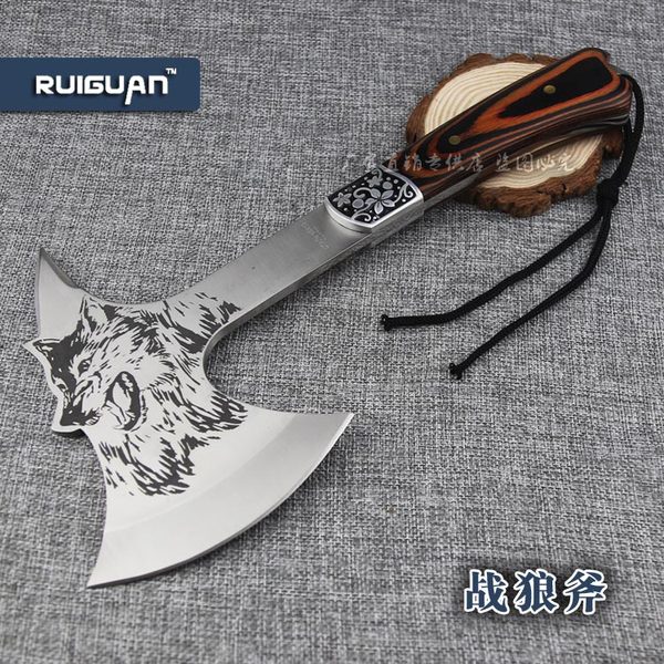 Axe Axe Battle Wolf Axe Axe на открытом воздухе кемпинг пожаротушение топор Работник борьба топор многофункциональный Топор защиты
