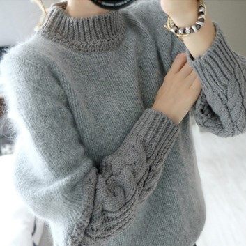 短款半高领打底衫加厚套针织衫头秋冬装潮长袖宽松马海毛毛衣女潮在类目 女装/女士精品, 毛衣中 - 来自Buy2taobao.com提供专业的淘宝代购服务