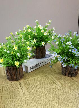 室内桌面花瓶假花花盆摆设