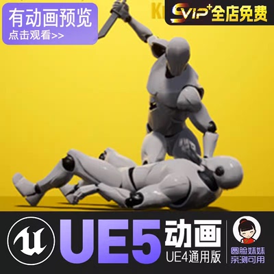战斗动画UE4虚幻5动画动作资产Stealth Finishers knife and hand