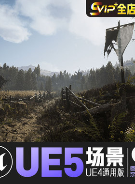 UE4UE5_中世纪森林村庄房屋火焰场景资源Weaponized Environments