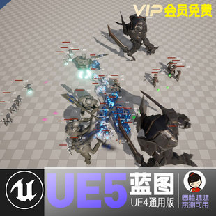 UE5虚幻4多人RTS与RPG单位战斗系统蓝图RTS RPG Unit Template