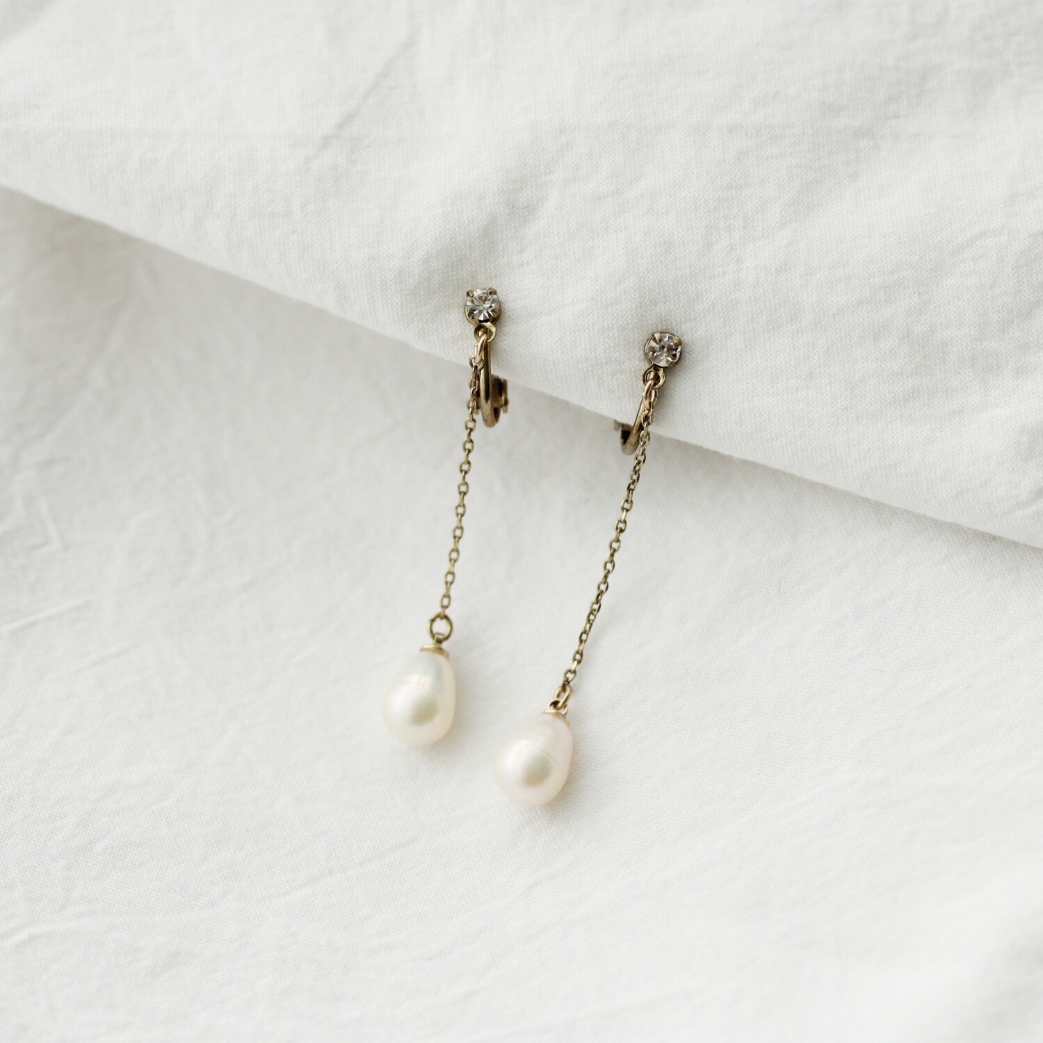 欧美复古简约个性清淡黄铜天然贝母珍珠吊坠螺旋夹耳夹,饰品/流行首饰/时尚饰品新,耳夹,淘宝优惠券,粉丝福利购,淘宝优惠卷