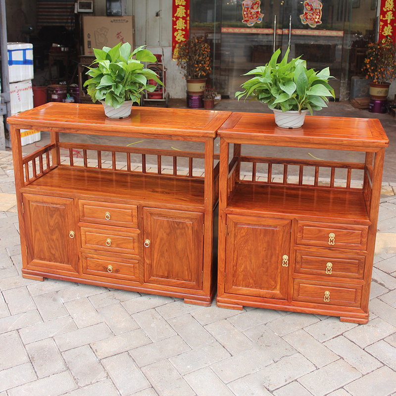 红木餐边柜中式置物架刺猬紫檀茶水柜花梨木子茶柜边几实木储物柜,住宅家具,餐边柜,淘宝优惠券,粉丝福利购,淘宝优惠卷