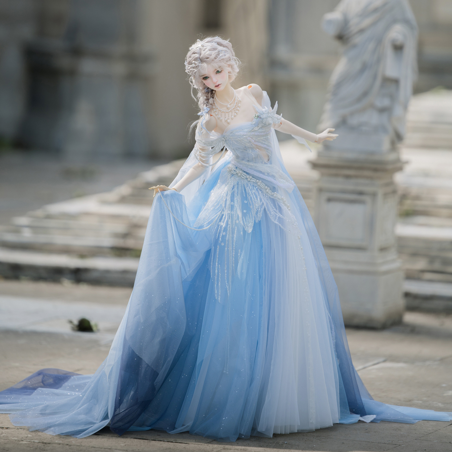 【预约】飞鸟与海/普4/大4/3分58/62/68/70女BJD超仙礼服娃衣定金