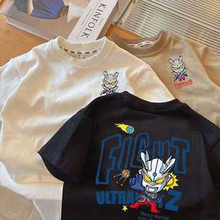 洋气百搭上衣打底衫 纯棉短袖 儿童体恤男女童宝宝薄款 新款 t恤夏装