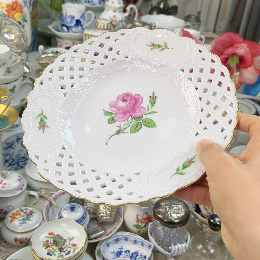 Meissen一等21cm镂空盘