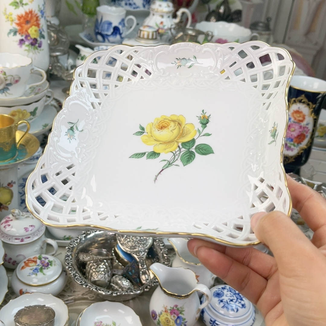 特价Meissen二等镂空方盘