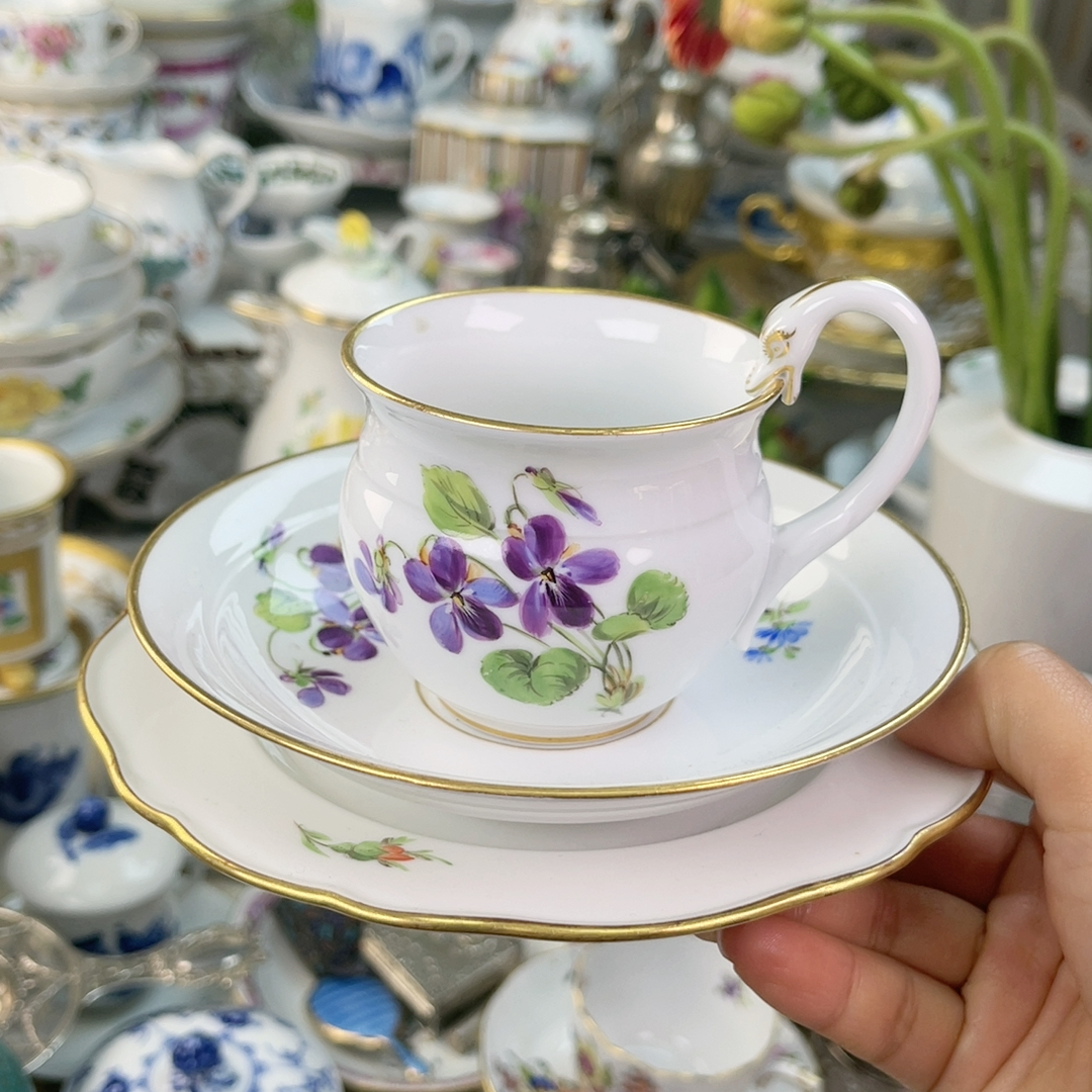 特价Meissen一等天鹅颈咖啡杯