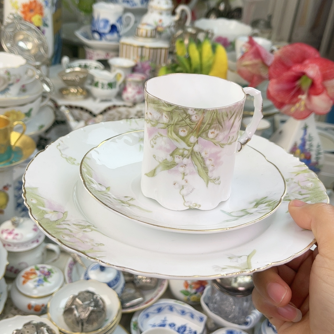 特价Rosentha 1900咖啡杯铃兰花