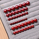 普陀山高纯度天然朱砂帝王砂紫金砂散珠手串红色圆珠串珠diy配件