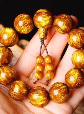 普陀山天然金丝海柳佛珠108手链男黑珊瑚手串收藏级血文玩小金刚