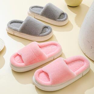 2024棉拖鞋 家居厚底室内保暖情侣冬天家用秋冬包跟男女 女可爱冬季