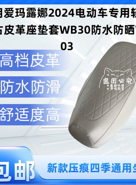 适用爱玛露娜2024电动车专用轻奢复古皮革座垫套WB30防水防晒W303