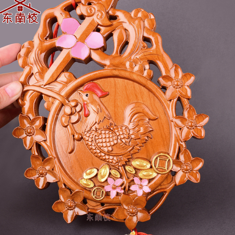 肥城桃木斩浮雕桃木桃花