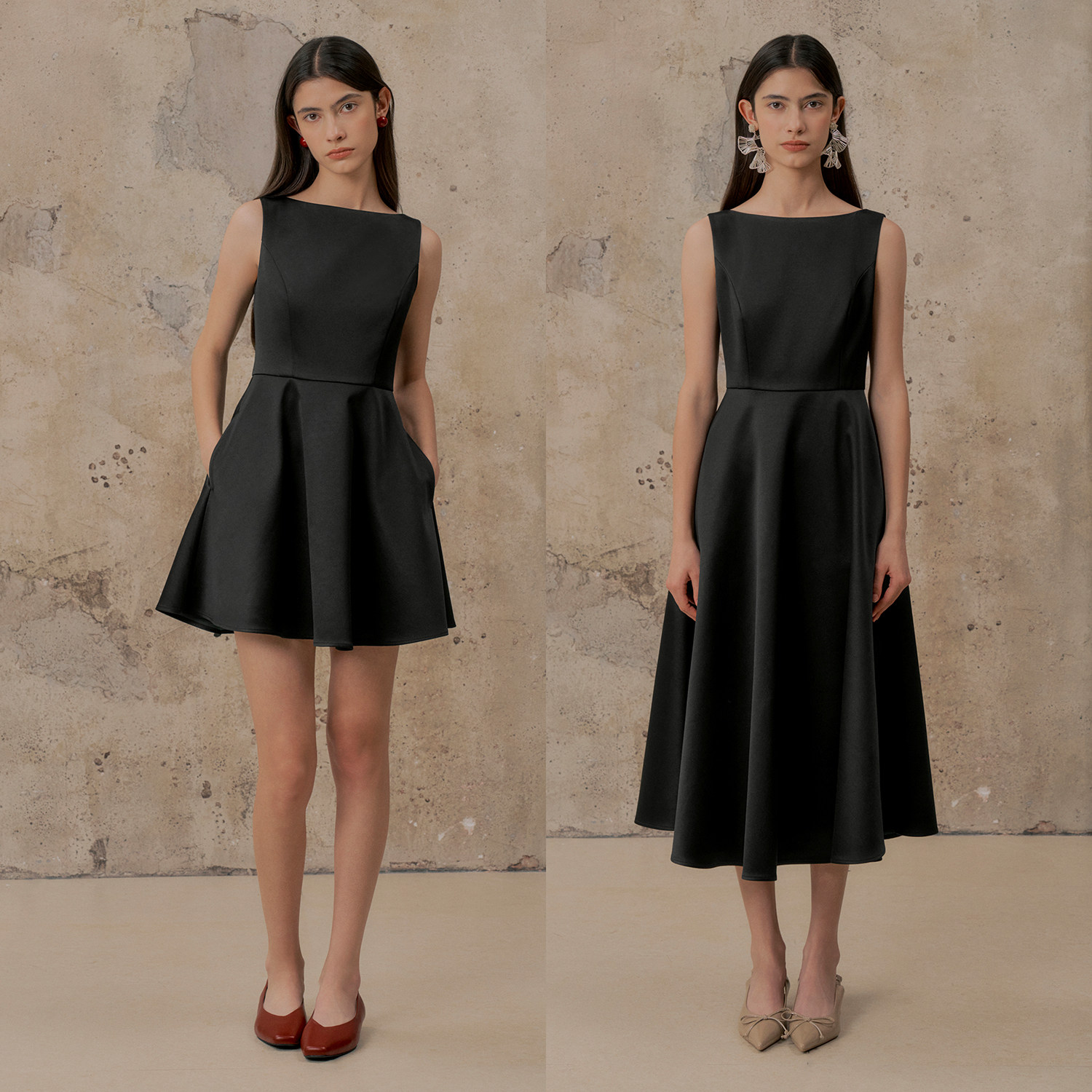 TANSSHOP赫本风缎面高级感礼服裙