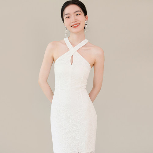 无袖鱼尾tansshop短裙