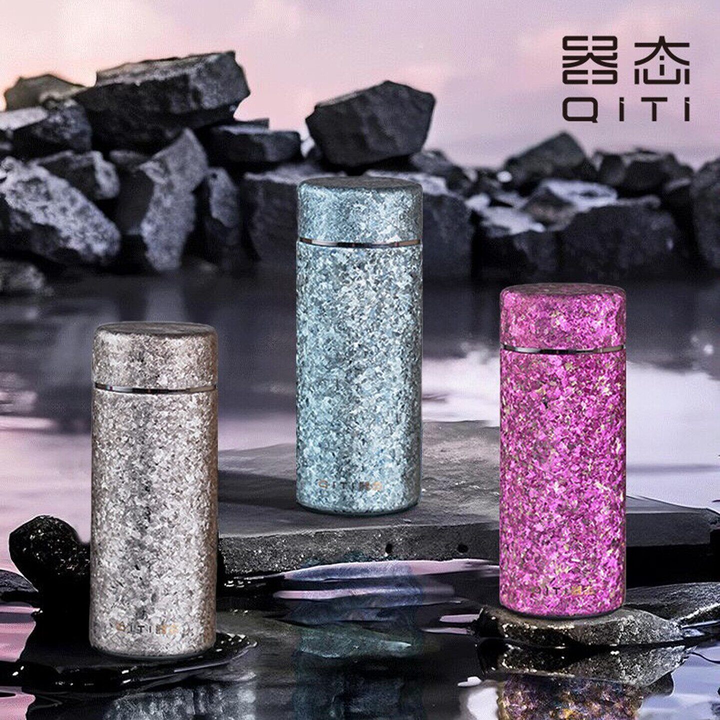 器态纯钛玲珑保温杯女士便携钛杯