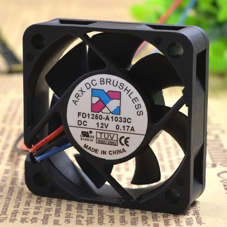正品臺灣ARX 5015 FD1250-A1033C 5CM風扇 DC12V 0.12A 三線風扇