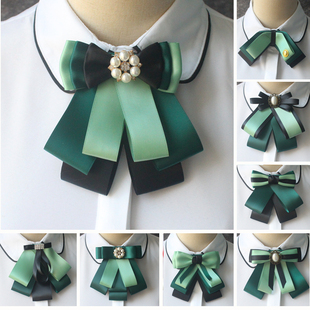 银行邮局邮政农行保险单位统购绿色领花头花发网兜职业发饰领结包