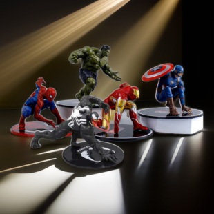 复仇大号联盟钢铁蜘蛛侠毒液美绿巨人玩具手办公仔甜品台车载摆件