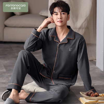 男士德绒秋冬季保暖睡衣
