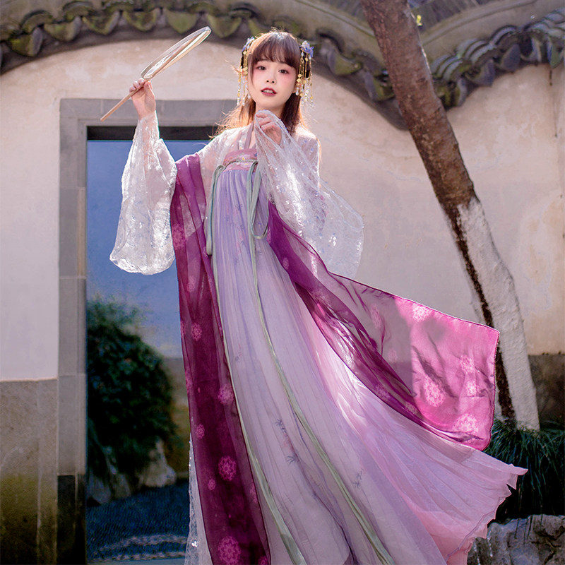 云熹阁 【笼烟霞】 齐胸襦裙大袖衫对襟上襦汉元素改良汉服