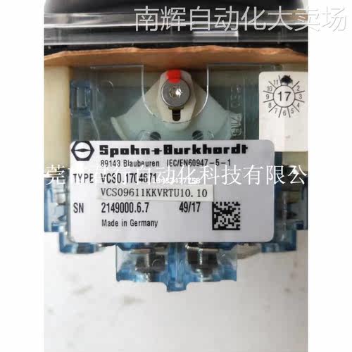 全新正品 Spohn+Burkhardt VCS0.1704671 实物拍摄现货主令控制器