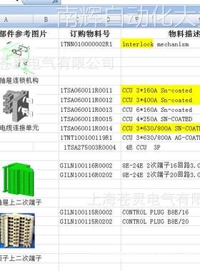ABB 电缆连接单元 1TSA275003R0004 4E CCU 3P