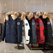 新款 羽绒服男女中长款 户外极寒加厚情侣款 2025冬季 派克服工装 外套