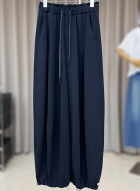 zaw大码女装夏季薄款2026新款显瘦垂感运动裤宽松拖地休闲阔腿裤