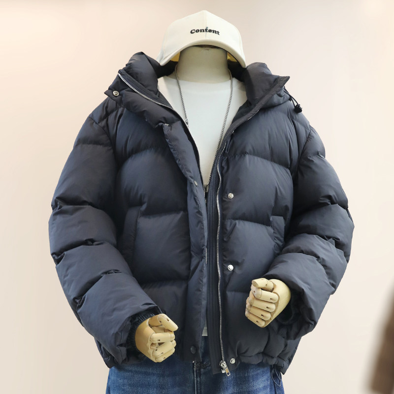 zaw大码女装短款90白鸭绒羽绒服冬季胖mm200斤宽松显瘦面包服外套