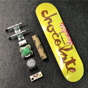 chocolate滑板组装金黄8.0双翘Independent双空支架spitfire轮子