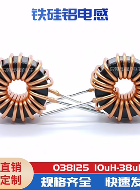 038125铁硅铝磁环电感10/15/18/22/33/38uH 汽车充电器 滤波10个