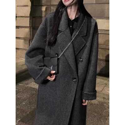 双面羊绒大衣女中长款高级感轻奢