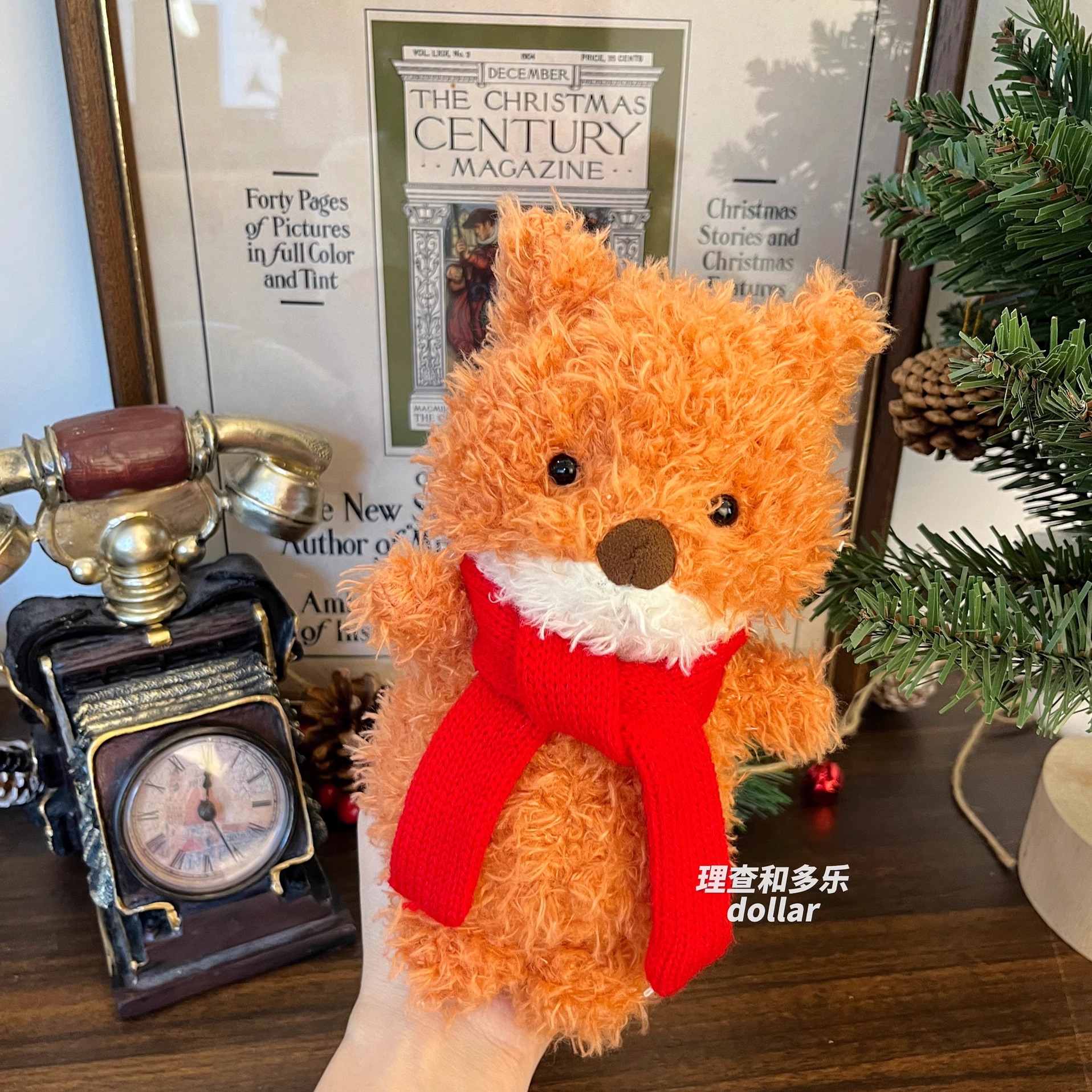 Little小狐狸圣诞围巾小熊围脖jellycat玩偶围巾伽百利兔兔围巾