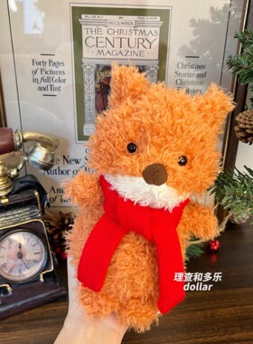 Little小狐狸圣诞围巾小熊围脖jellycat玩偶围巾伽百利兔兔围巾